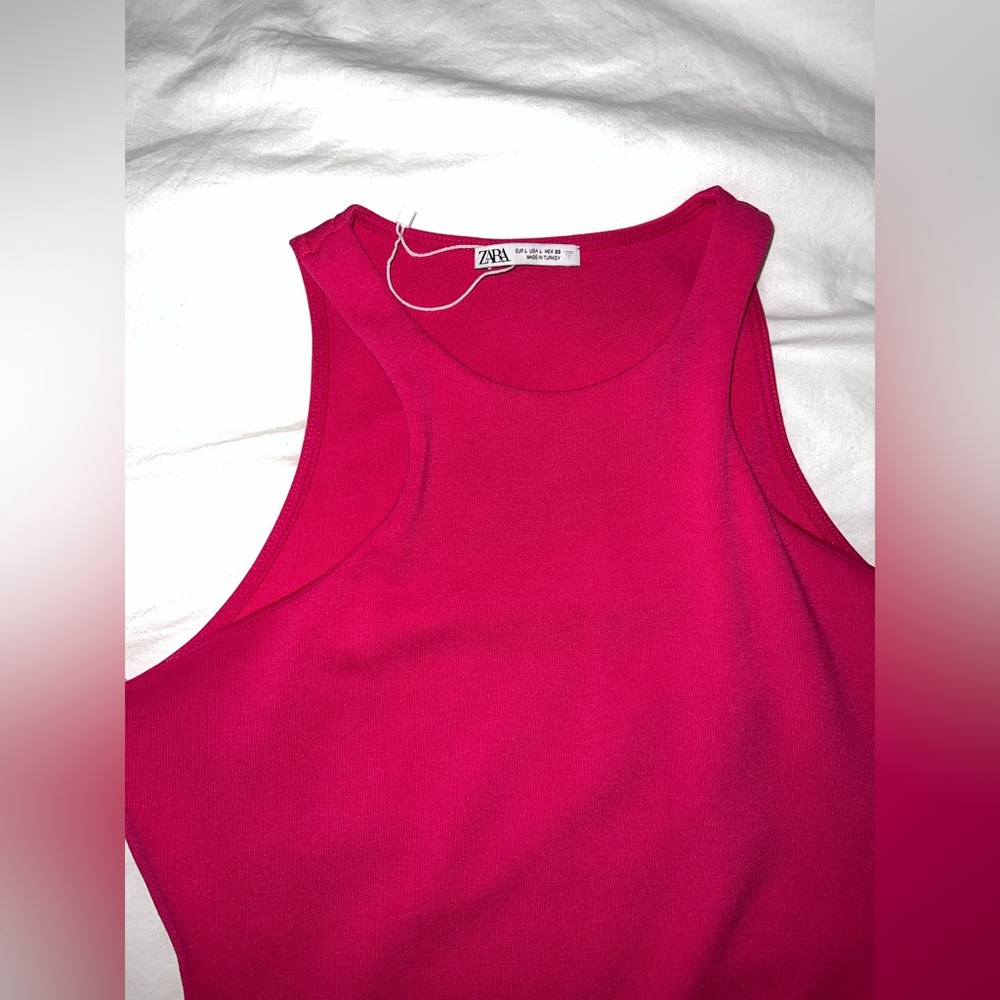 Zara hot pink dress
